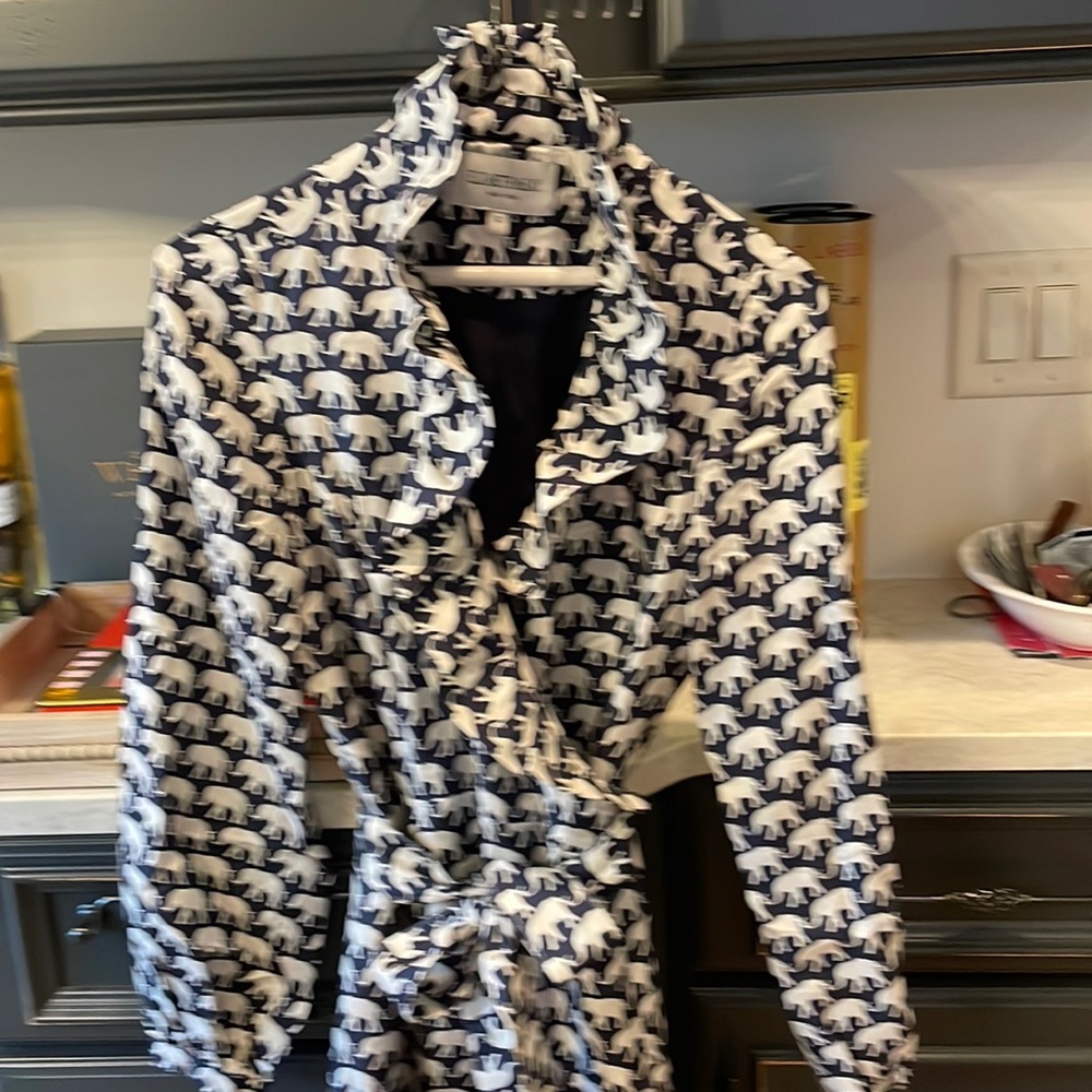 Womens Silk Elizabeth McKay wrap dress size 4